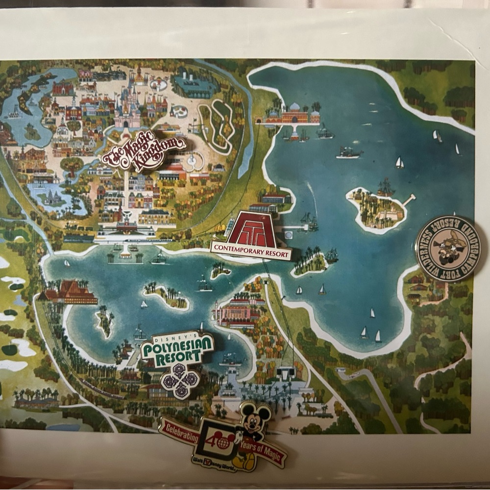 Disney 40th Anniversary Hotel Pins